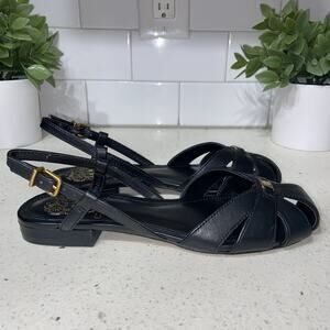 Vince Camuto Women's US Size 5 Cacey Fisherman Flat Sandal, Black